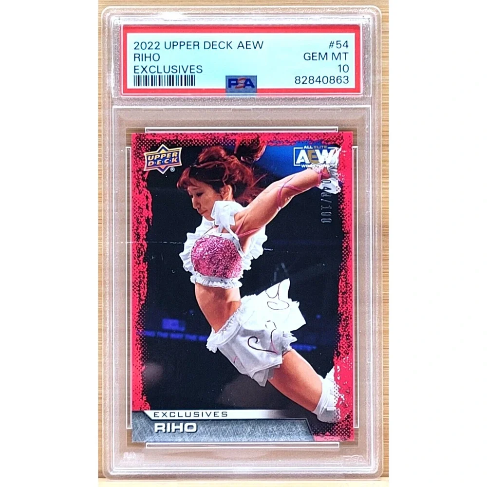 2022 UPPER DECK AEW RIHO EXCLUSIVES #D/100  PSA 10‎ GEM MINT WWE POP 1